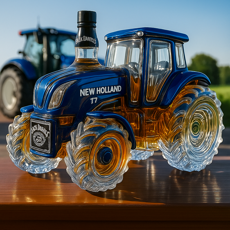 Classic Whisky Bottle in New Holland T7 Tractor Shape