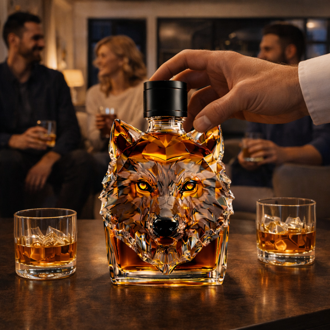 Whiskey Bottle - Wolf Edition