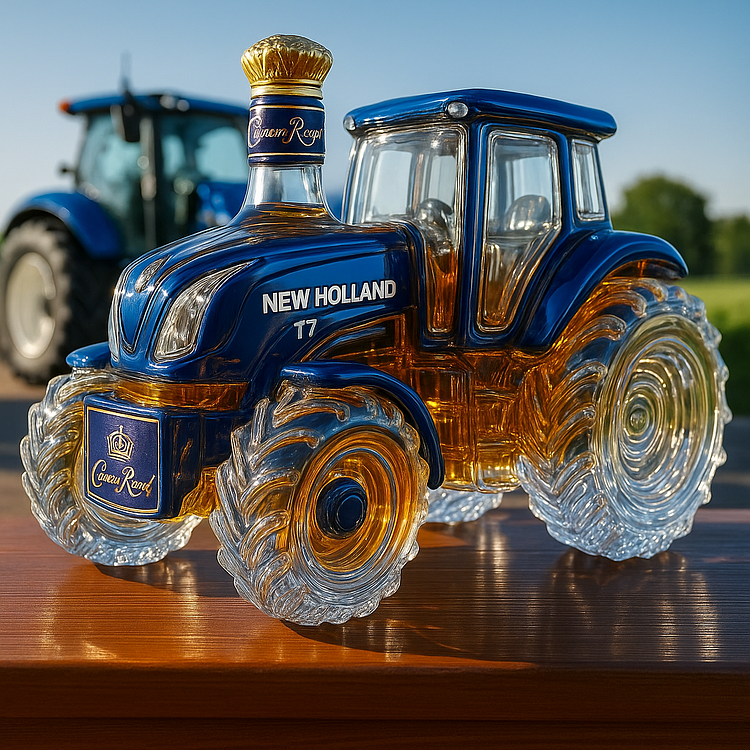 Classic Whisky Bottle in New Holland T7 Tractor Shape