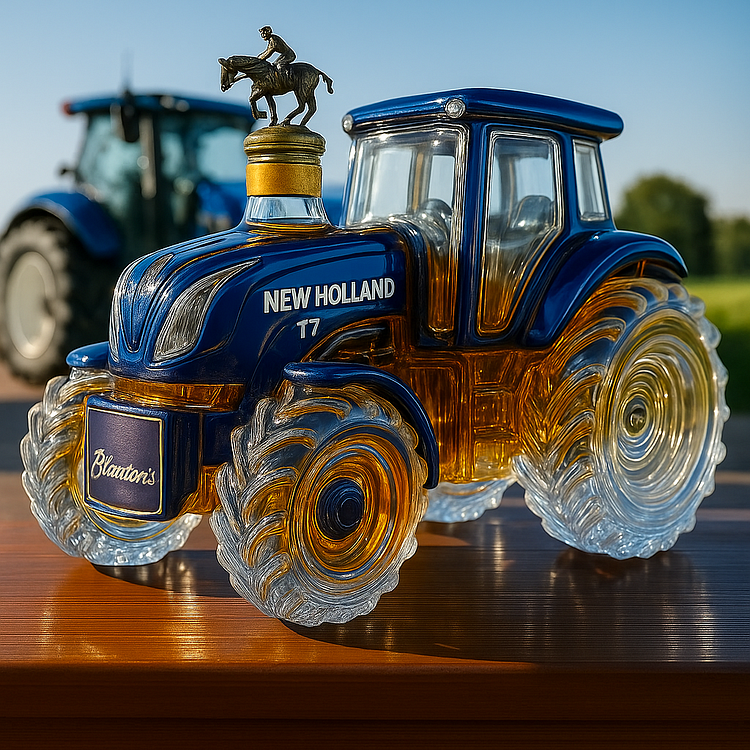 Classic Whisky Bottle in New Holland T7 Tractor Shape